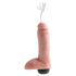 King Cock 8 - naturtrogen sprutande dildo (20 cm) - naturlig