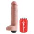 King Cock 10 - realistisk sprutande dildo (25 cm) - naturfärg