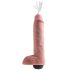 King Cock 11 - realistisk sprutande dildo (28 cm) - naturfärg