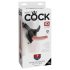 King Cock 7 - strap-on dildo med sele - svart