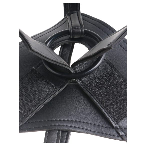King Cock 7 - strap-on dildo med sele - svart