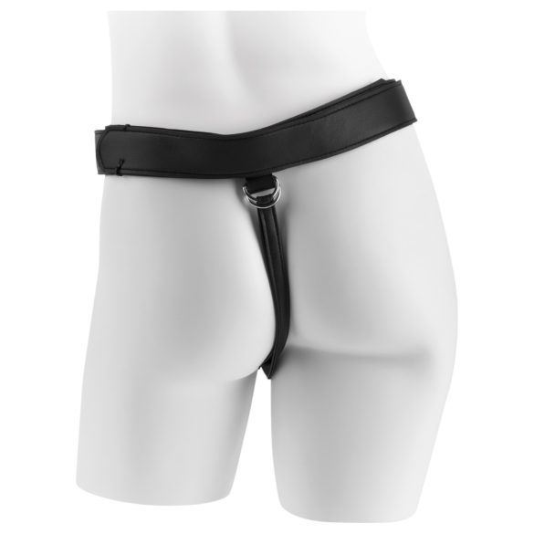 King Cock 7 - strap-on dildo med sele - svart