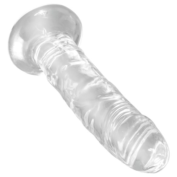 King Cock - dildo med sugkopp - transparent - 15 cm