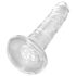 King Cock - dildo med sugkopp - transparent - 15 cm