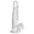 King Cock Clear 7 - Dildo med sugkopp och testiklar (18 cm)