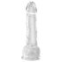 King Cock Clear 7 - Dildo med sugkopp och testiklar (18 cm)