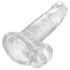 King Cock Clear 7 - Dildo med sugkopp och testiklar (18 cm)