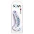 King Cock Clear 7,5 - Dildo med sugkopp och testiklar (19cm)