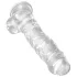 King Cock Clear 8 - dildo med sugkopp och pung - 20 cm