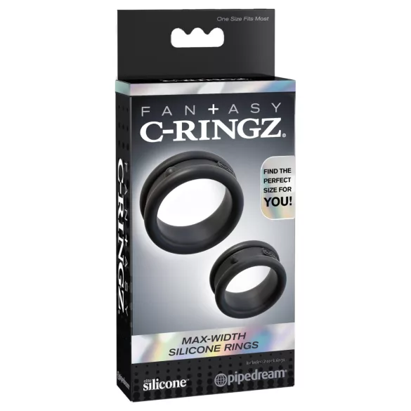 Pipedream - Fantasy C-Ringz - penis- och pungring (svart)