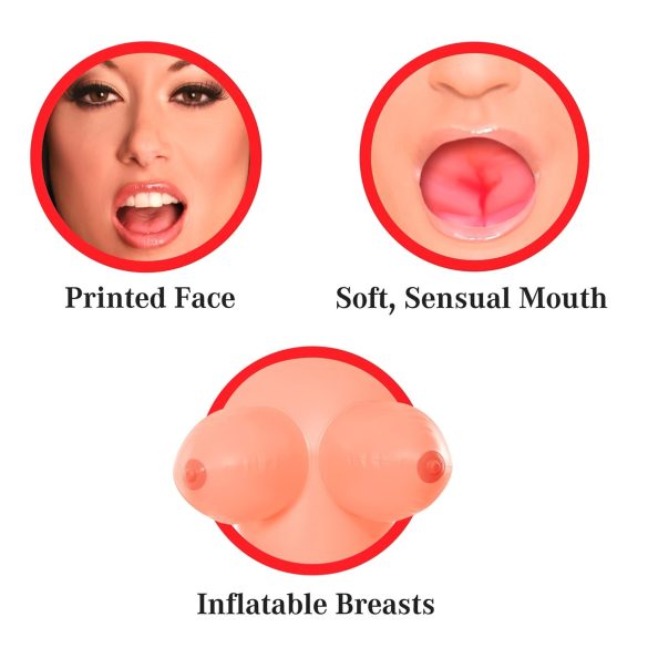 Pipedream Brooke Le Hook - uppblåsbar docka i naturlig storlek - latex