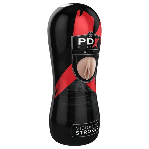 PDX Pussy Vibrerande Stroker - Vibrerande Konstgjord Fitta (Naturtrogen)