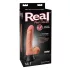 Real Feel Deluxe No.1 - dildo med pung - realistisk vibrator - hudfärgad