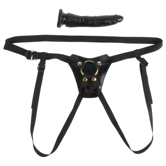 Fetish Fantasy - seleharness för strap-on - justerbar - svart
