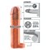 X-TENSION Perfect 2 - penissleeve med ring (19 cm) - naturlig 