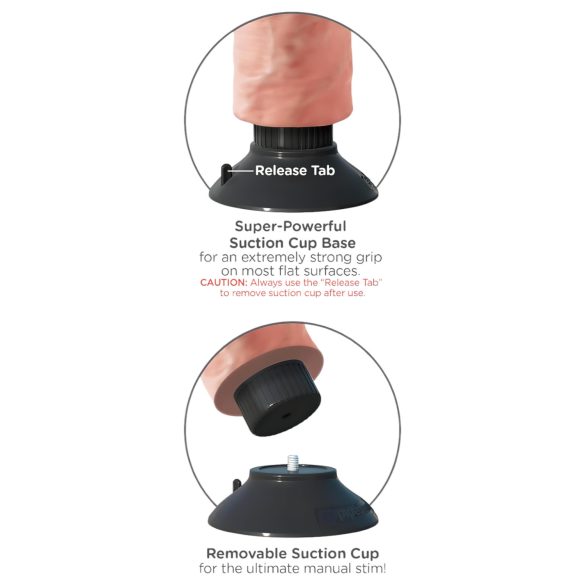 King Cock - realistisk böjbar vibrator - 25 cm