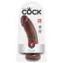 King Cock - dildo 20 cm - realistisk - brun