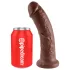 King Cock - dildo 20 cm - realistisk - brun