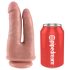 King Cock Dubbelpenetrator - naturtrogen dubbel dildo (naturlig)