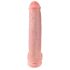 King Cock 15 - sugkopp med pung dild (38cm) - naturlig