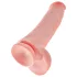 King Cock 15 - dildo med sugpropp och pung - 38cm - naturfärg