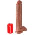 King Cock 15 - jätte dildo (38 cm) - mörk natur