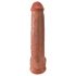King Cock 15 - jätte dildo (38 cm) - mörk natur