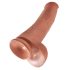 King Cock 15 - jätte dildo (38 cm) - mörk natur
