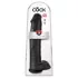 King Cock 15 - dildo med sugkopp och pung - svart 38cm