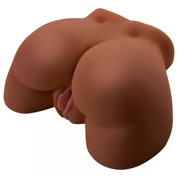 Pipedream Junk in Tha Trunk - vibrerande kvinnlig torsomasturbator (mörk naturfärg)