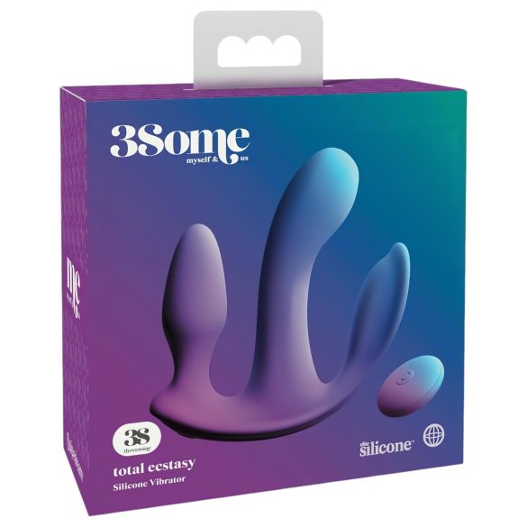 3Some total extas - laddningsbar trippelvibrator (lila)