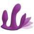 3Some Total Extas - uppladdningsbar trippelvibrator med radio (lila)