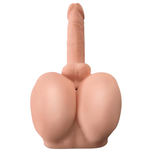 PDX Dirty Talk - realistisk rumpa torso med dildo - natur