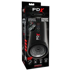 PDX Moto Blower - masturbator med sug och vibration - svart