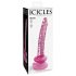 Icicles No. 86 - dildo med penisform - glas - rosa