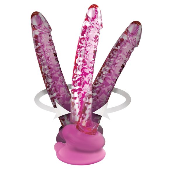 Icicles No. 86 - dildo med penisform - glas - rosa