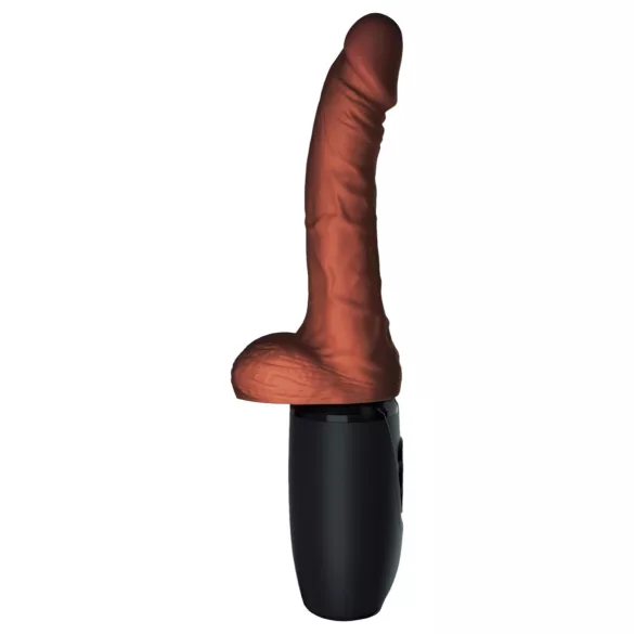 King Cock Plus 7,5 - vibrator med pung - brunt sexleksak