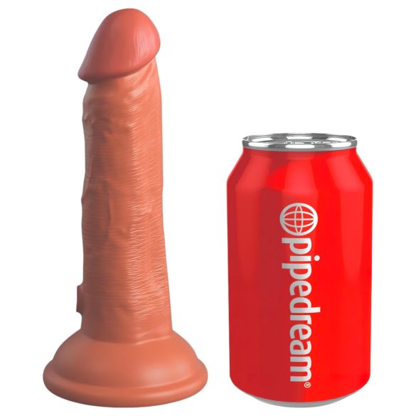 King Cock Elite 6 - realistisk dildo med sugkopp - 15 cm - mörk