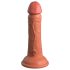 King Cock Elite 6 - realistisk dildo med sugkopp - 15 cm - mörk