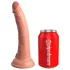 King Cock Elite - realistisk dildo med sugkopp - 18 cm - natur