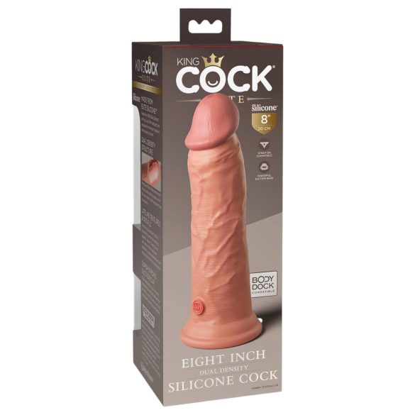 King Cock Elite 8 - realistisk dildo med sugpropp 20cm - natur