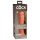 King Cock Elite 8 - sugkoppdildo (20 cm) - mörk natur