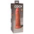 King Cock Elite 8 - sugkoppdildo (20 cm) - mörk natur