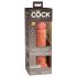 King Cock Elite 8 - sugkoppdildo (20 cm) - mörk natur