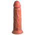 King Cock Elite 8 - sugkoppdildo (20 cm) - mörk natur