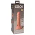 King Cock Elite 6 - vibrator med sugkopp (15 cm) - naturfärg