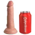 King Cock Elite 6 - vibrator med sugkopp (15 cm) - naturfärg
