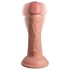 King Cock Elite 6 - sugkopp-vibrator (15 cm) - naturlig