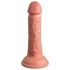 King Cock Elite 6 - realistisk vibrator 15 cm (mörk natur)