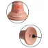 King Cock Elite 7 - dildo med sugkopp och fjärrkontroll 18 cm - natur